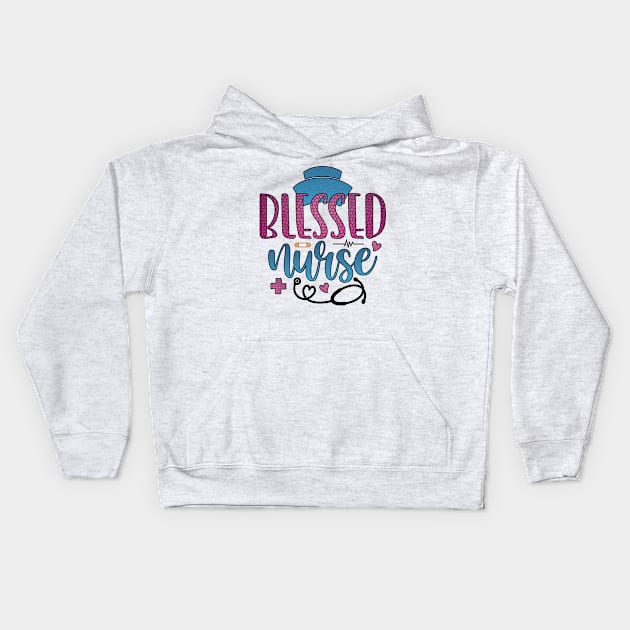 blessed nurse Kids Hoodie by busines_night